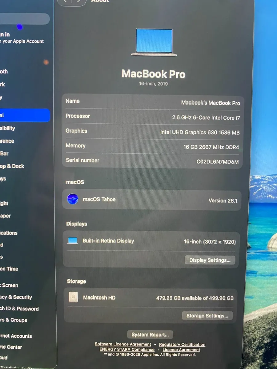 MacBook Pro 16" (2019) i7 | 16GB | 512GB - Image 2