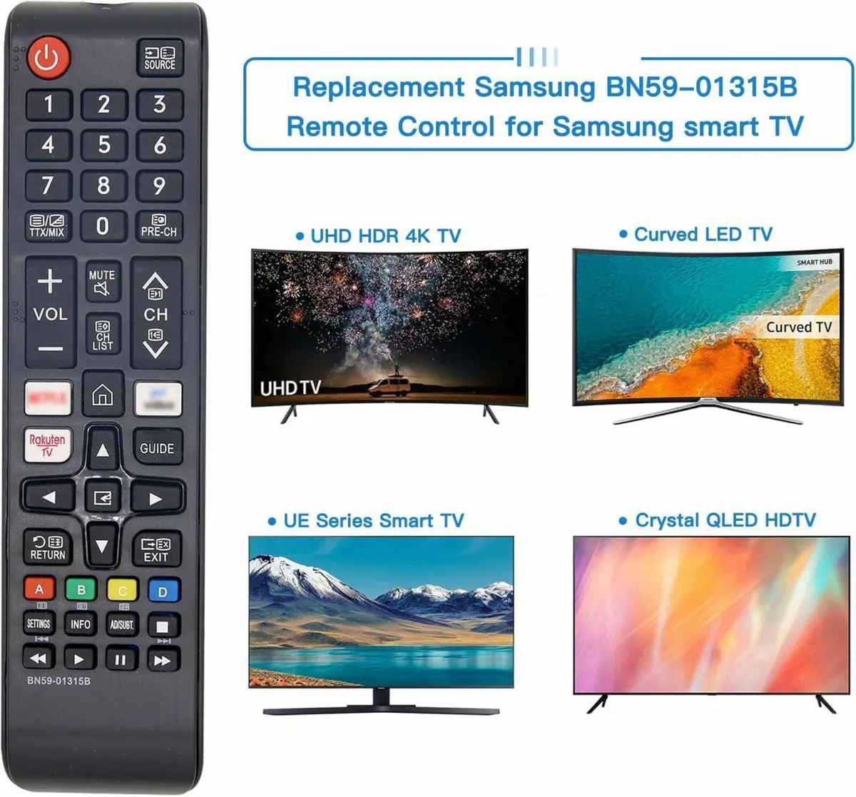 Remote Samsung TV Remote Control BN59-01315B/BN59-