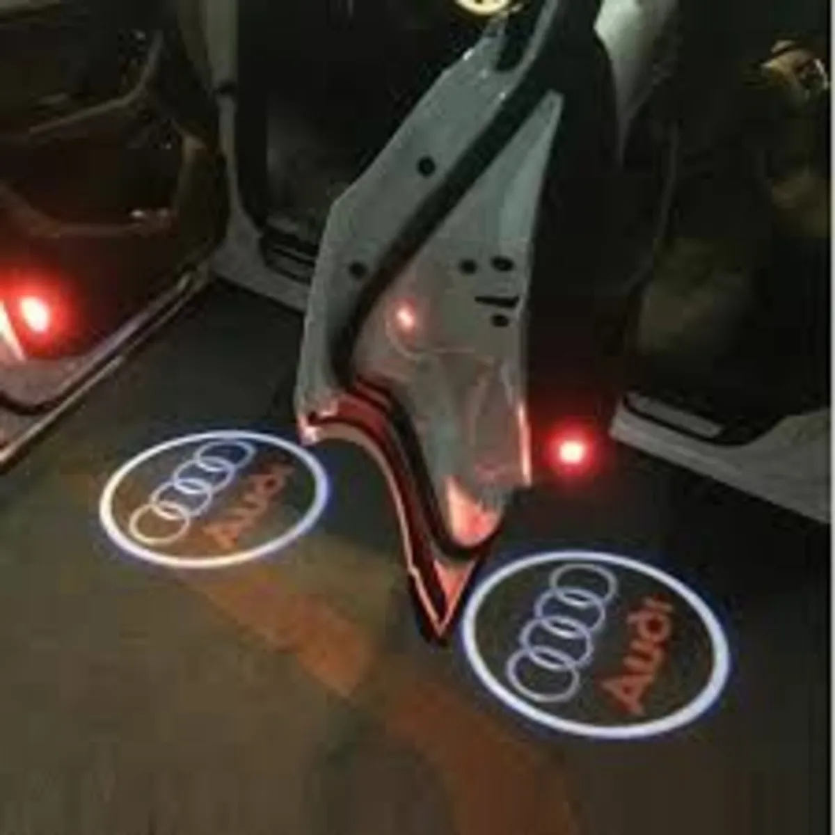 AUDI Car Door Logo Projector Light, 4pcs LED Car W - Image 1