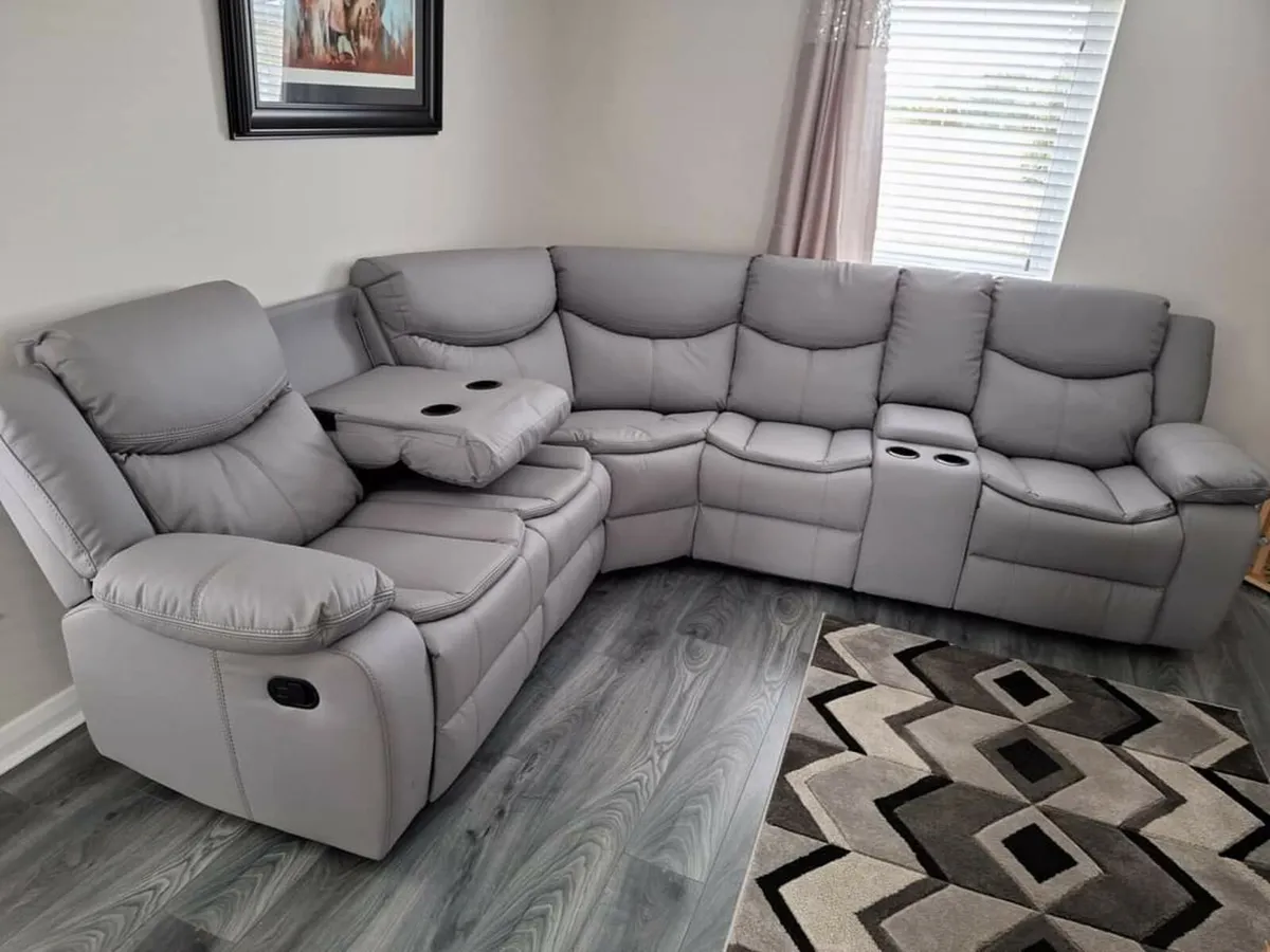 Valerie Corner Manual Leather Recliner Sofa - Image 4