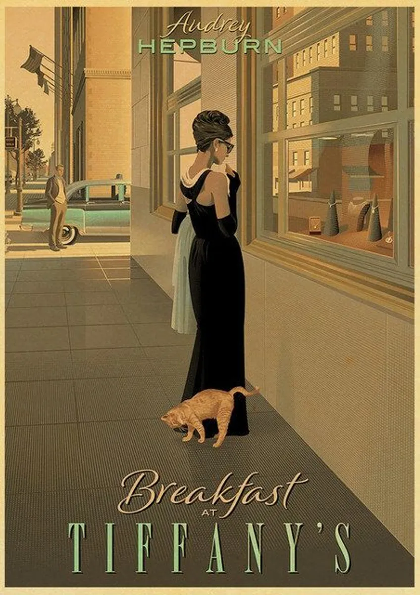 Framed Movie Print Audrey Hepburn Breakfast at Tiffany's (1961) 40 x 50 cm - Image 3