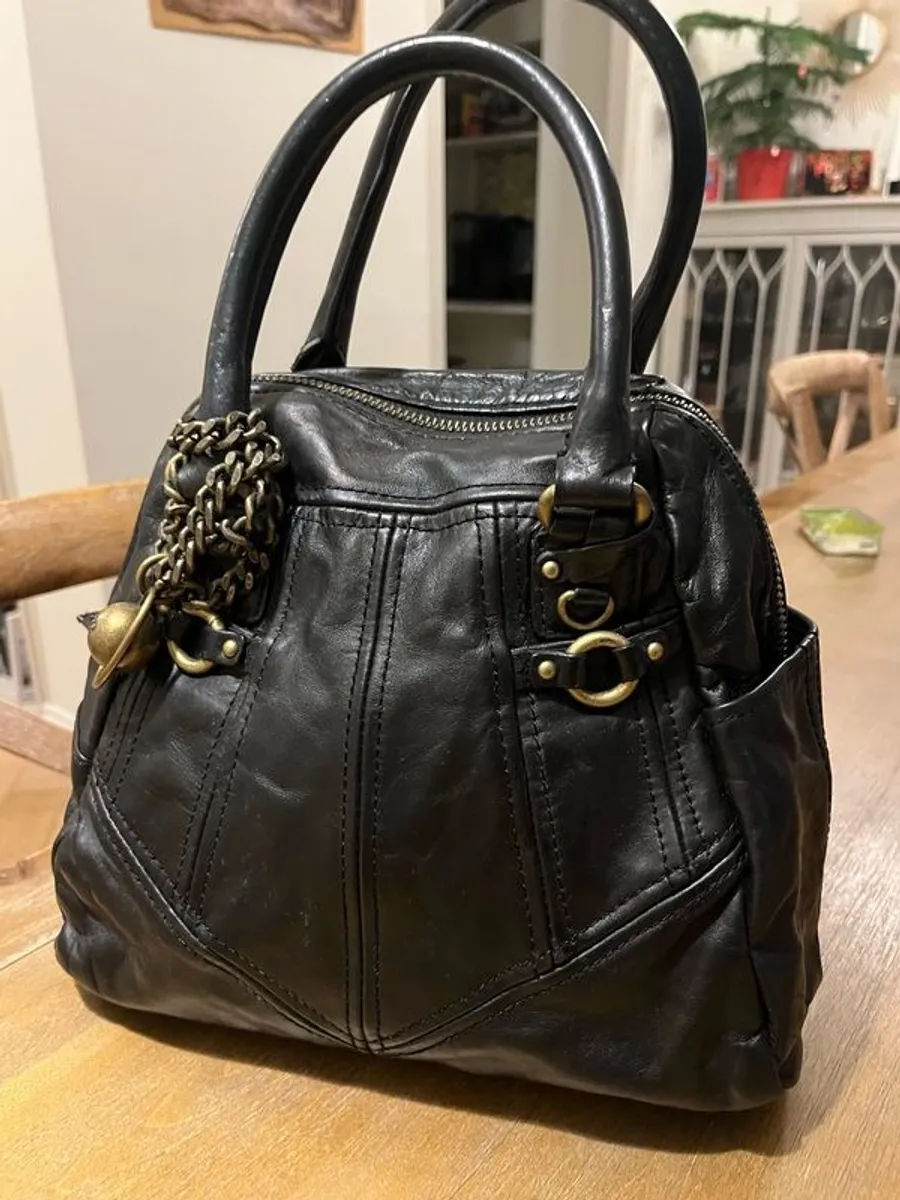 Juicy Couture black leather bag - Image 1