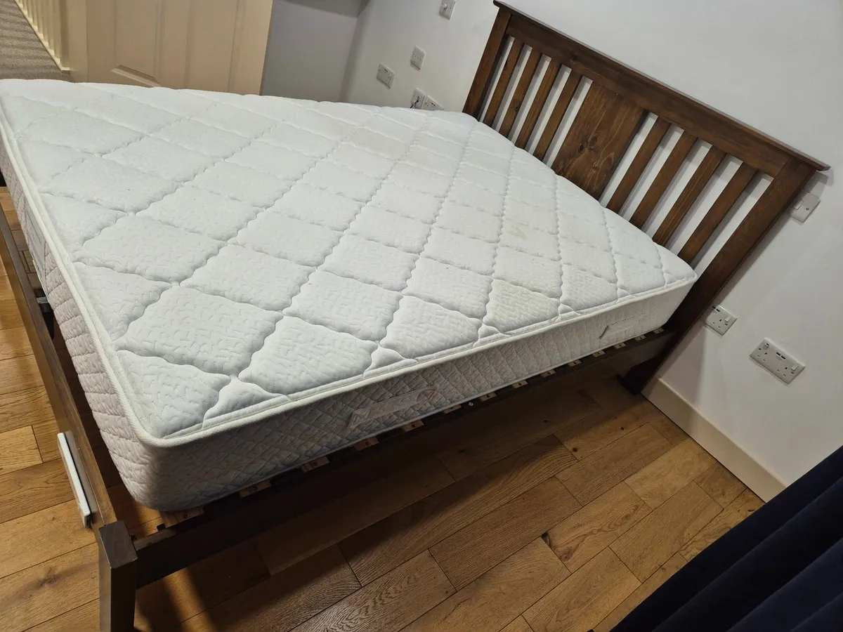 Double bed frame + mattress - Image 1