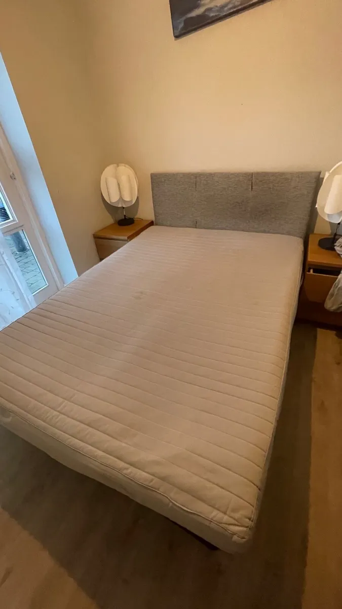 Double bed and mattress - Image 1