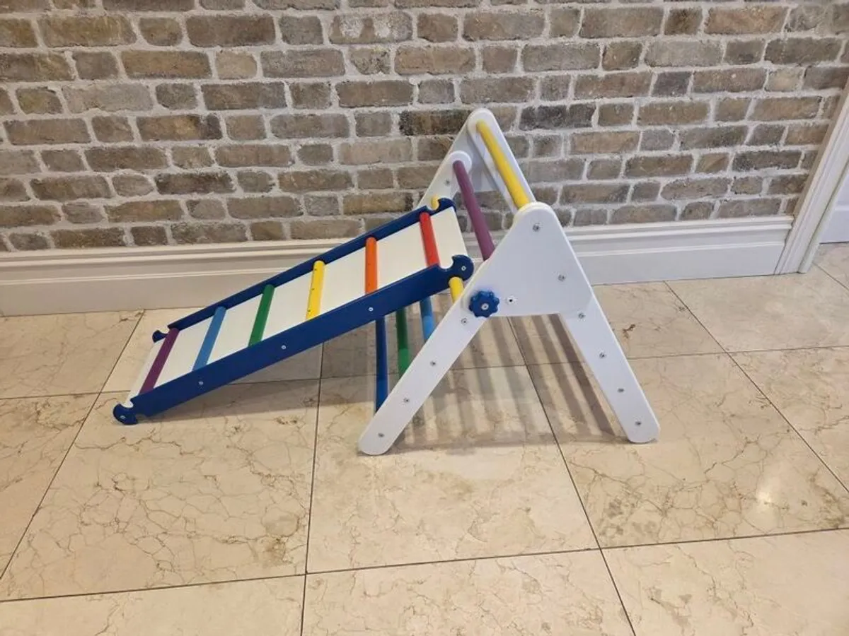 Climbing frame, slide and wobble board - Image 1