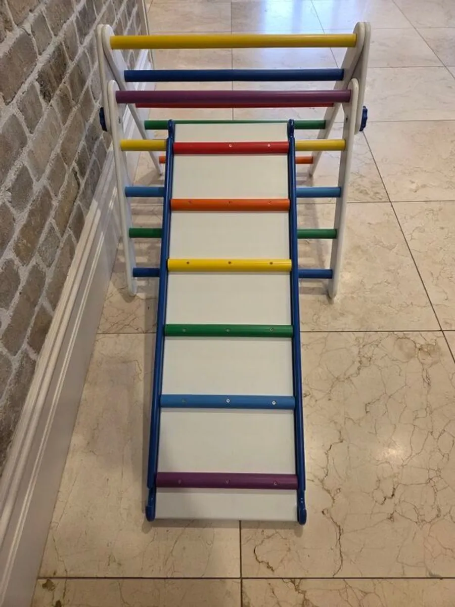 Climbing frame, slide and wobble board - Image 3