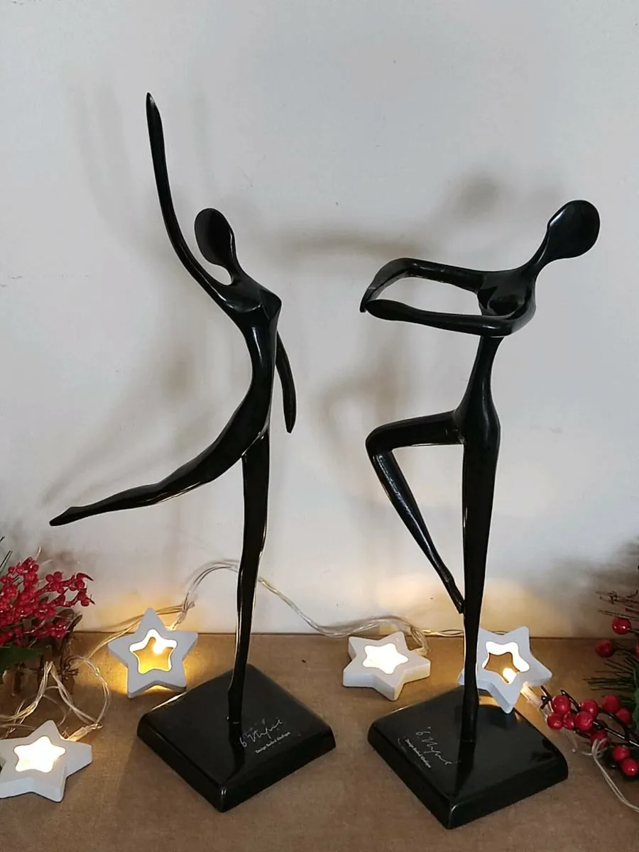 2 Vintage Bodrul Khalique  "Dancing Woman" Bronze - Image 2