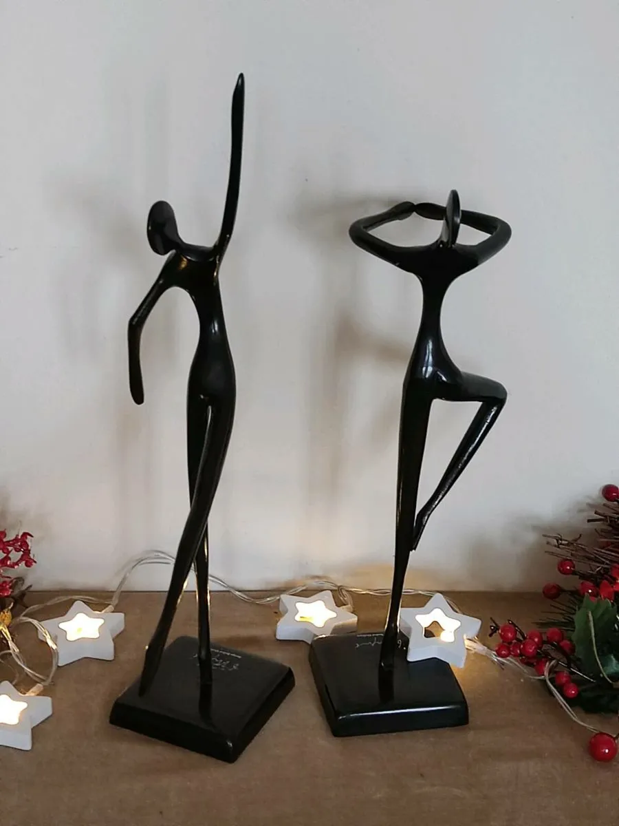 2 Vintage Bodrul Khalique  "Dancing Woman" Bronze - Image 3