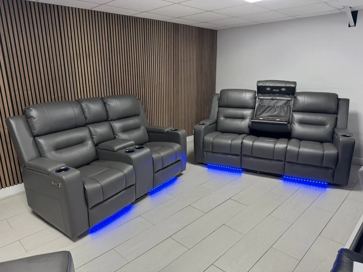 Titan Electric Leather Recliner Sofa Set - Image 2