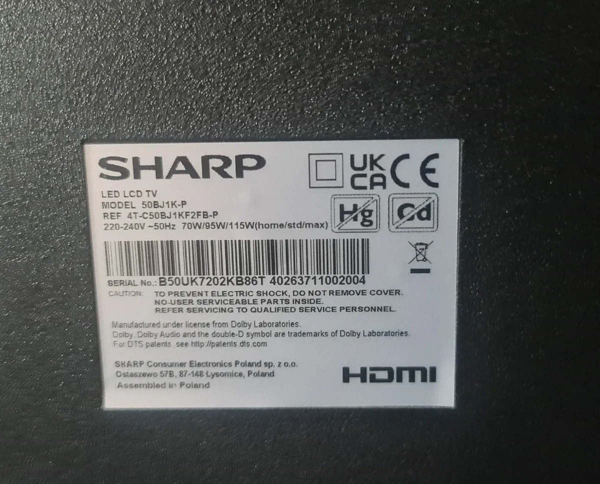 Sharp 50BJ4K – 50″ 4K Ultra HD Smart LED TV - Image 4