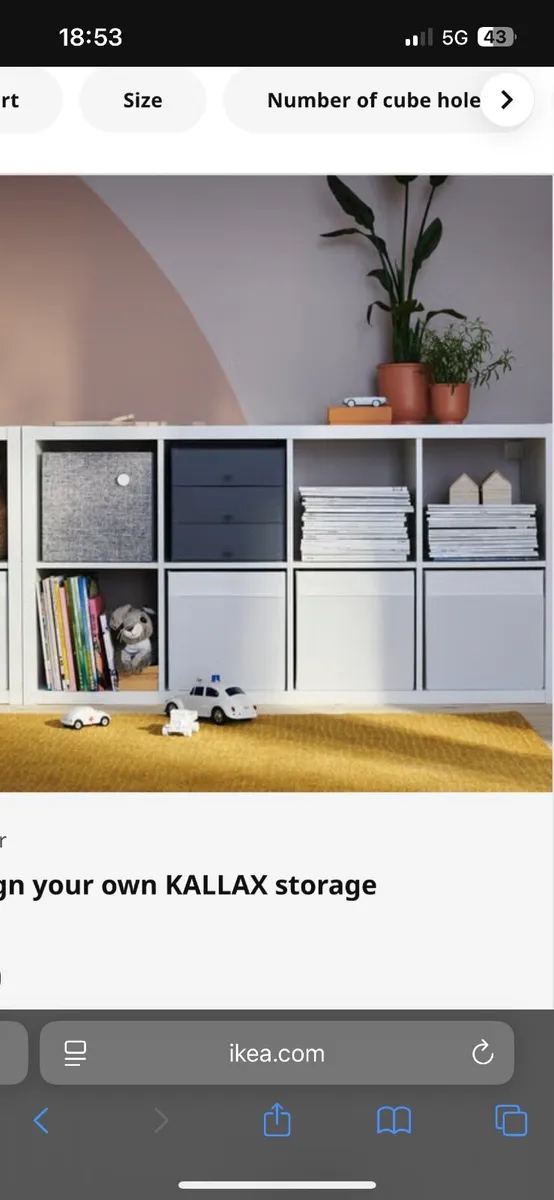 Shelves IKEA Kallax white 8 cubes - Image 1