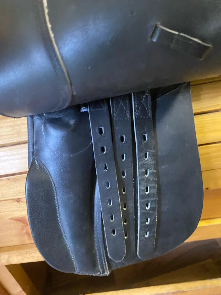 14” claridgehouse black leather saddle wide - Image 4