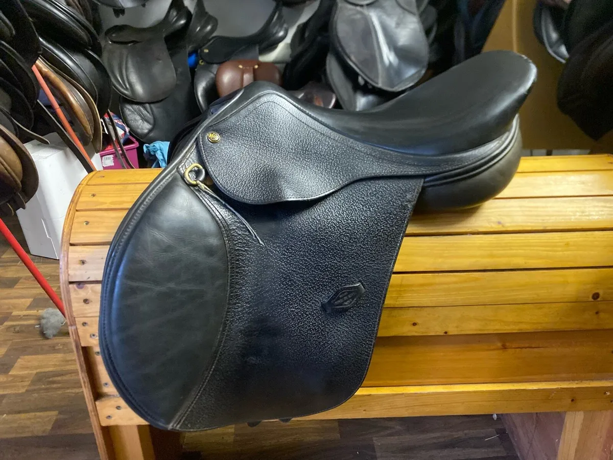 16.5 henri de rival black Leather saddle - Image 1