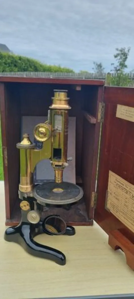 Vintage Leitz Wetzlar Brass Microscrope - Image 1