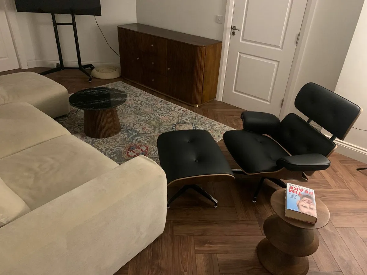 Eames Style Lounge Chair & Ottoman - Image 2