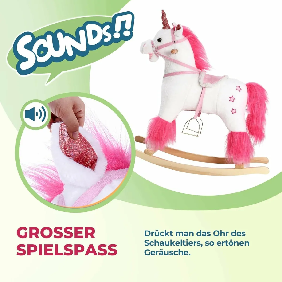 Rocking Horse Unicorn with sound - Image 2