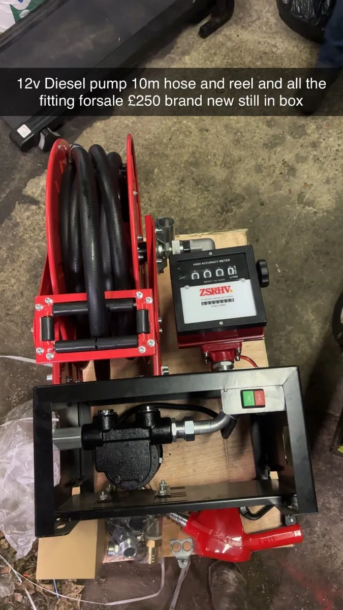 24v fuel transfer diesel pump with reel - Image 4