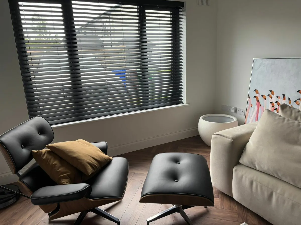 Eames Style Lounge Chair & Ottoman - Image 1