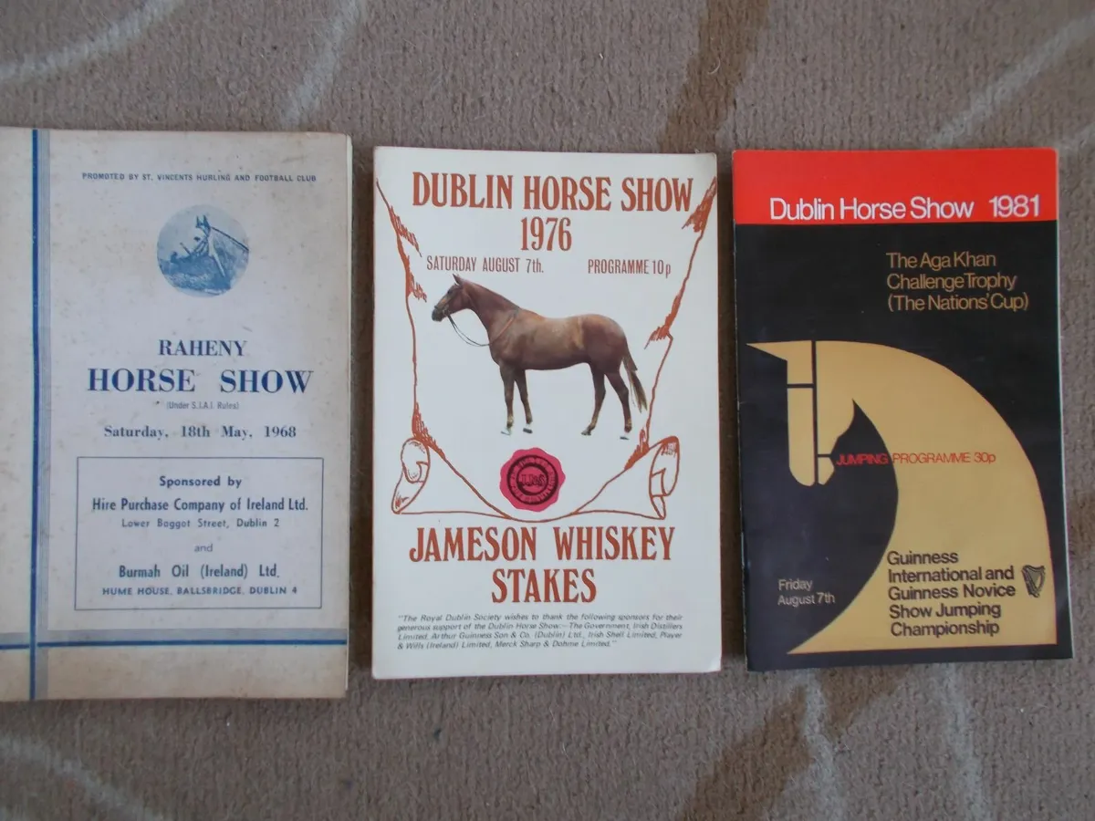 3 Dublin & Raheny Horse Show Programmes - Image 1