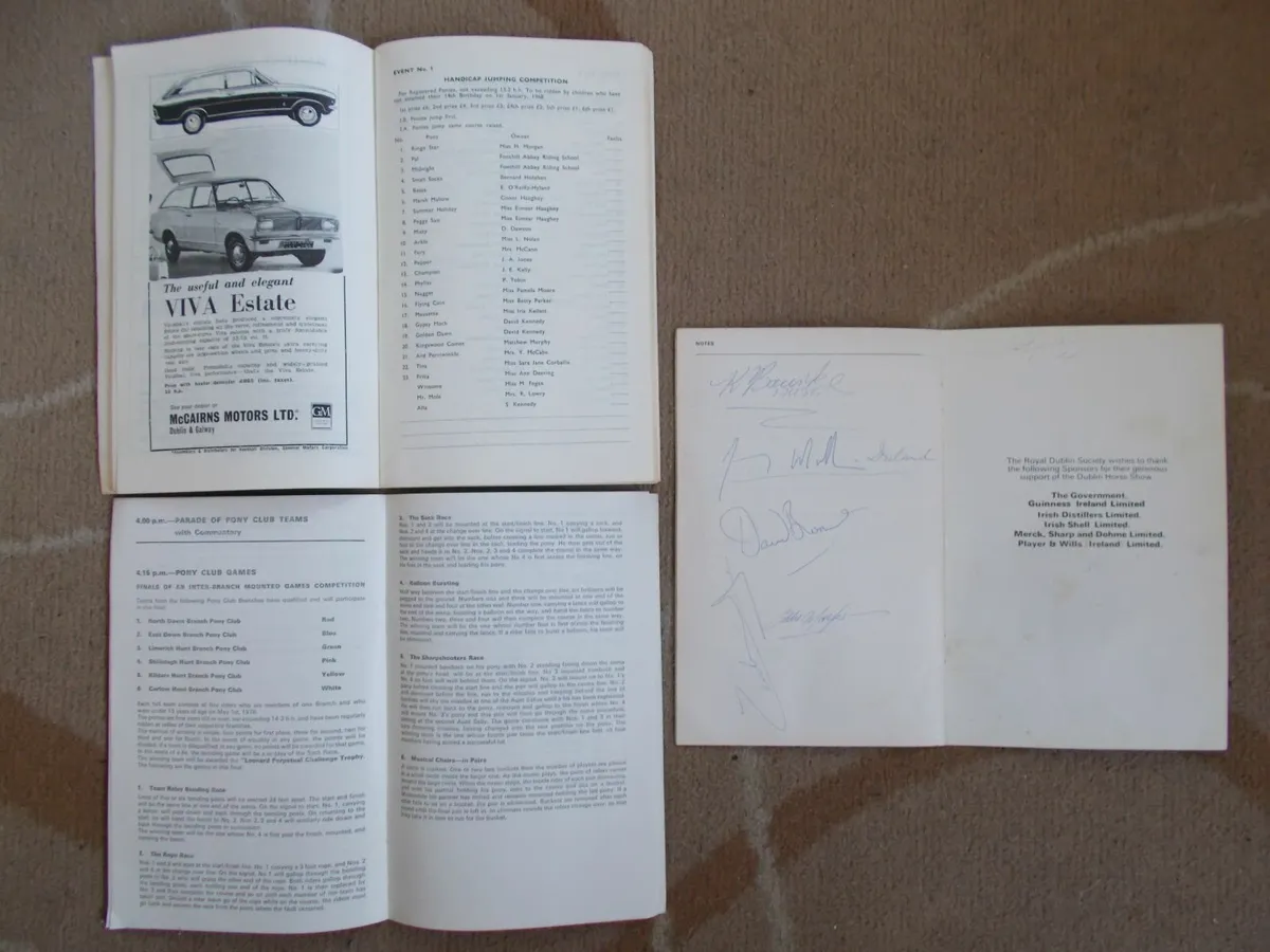3 Dublin & Raheny Horse Show Programmes - Image 2