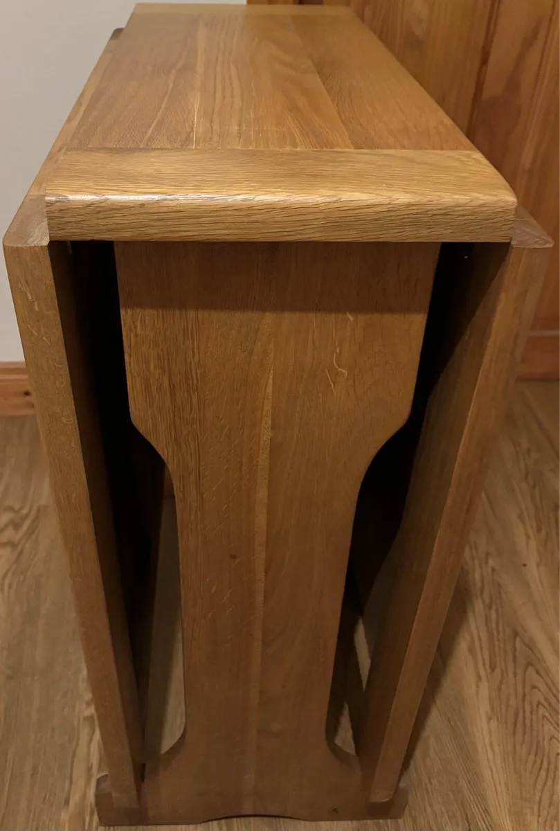 Solid Oak Dining Table Collapsable Foldable - Image 1