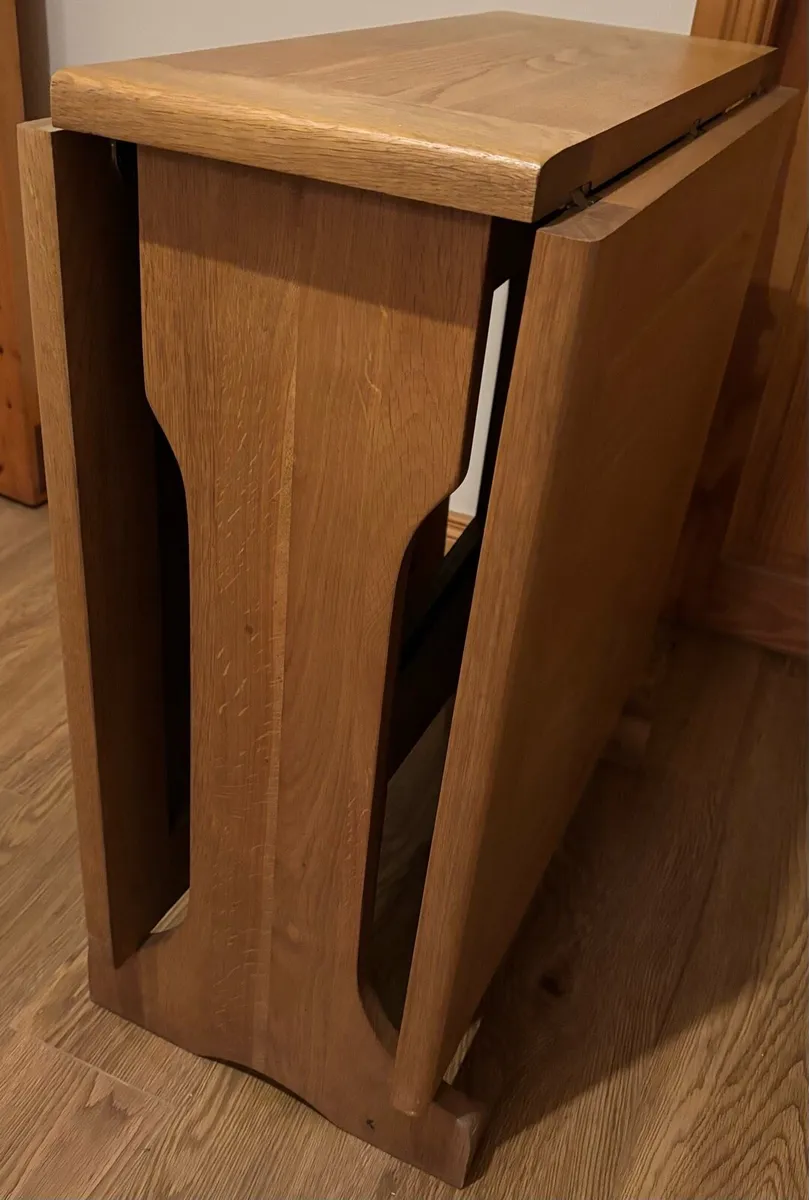 Solid Oak Dining Table Collapsable Foldable - Image 2