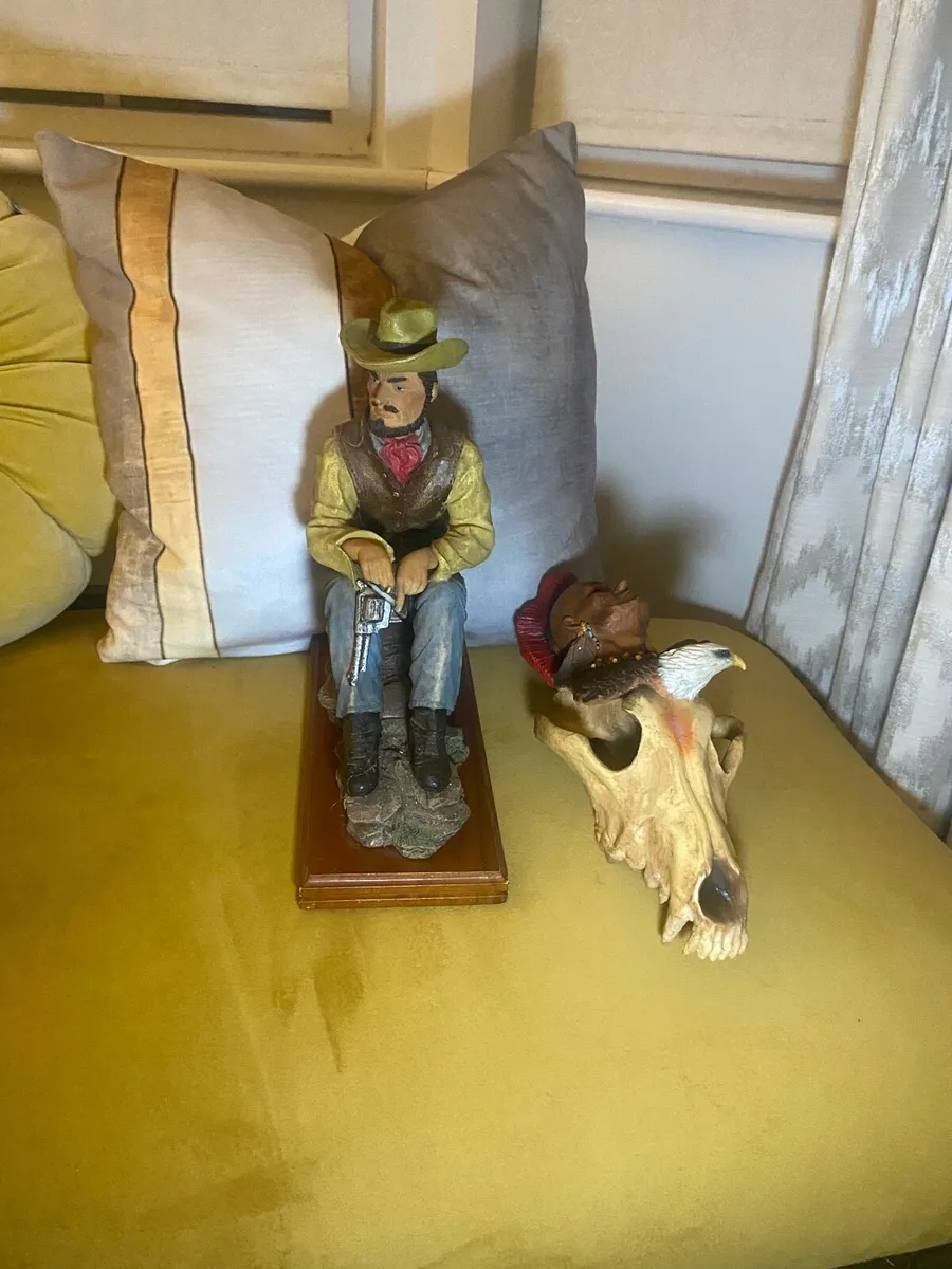 Cowboy and Indian Ornaments. - Image 1