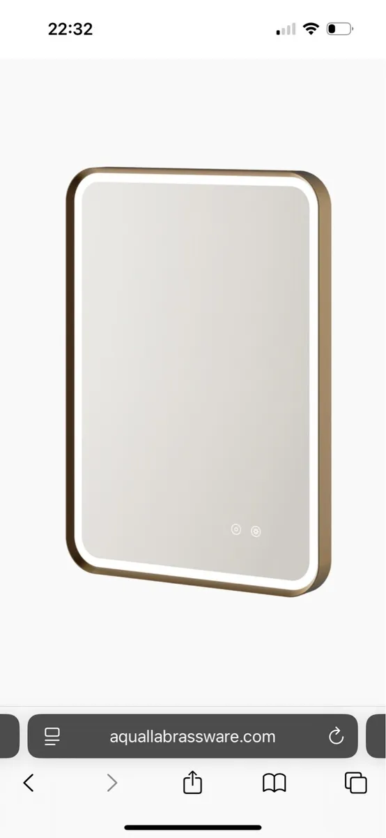 Bronze/gold illuminated mirror 500 x700mm - Image 1