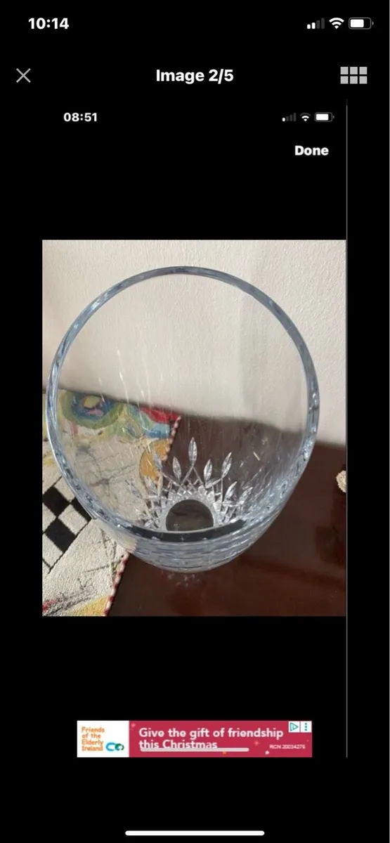 Large Waterford Crystal Angular vase - Image 2