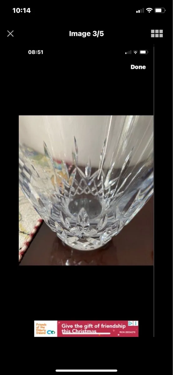 Large Waterford Crystal Angular vase - Image 3