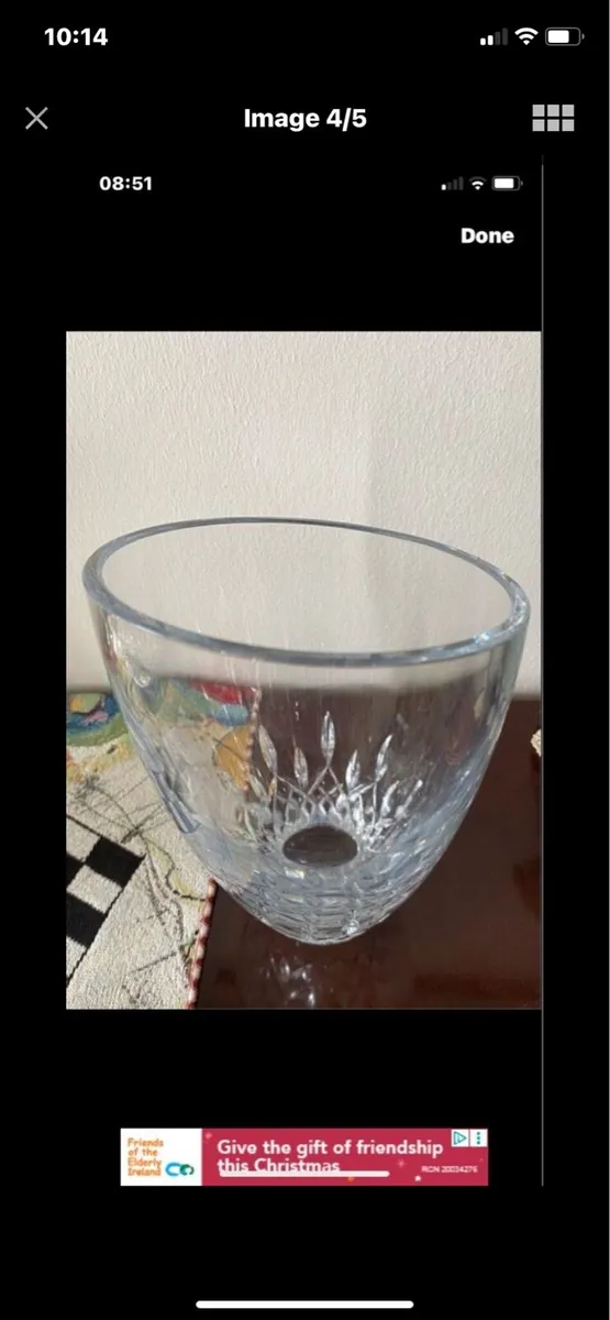 Large Waterford Crystal Angular vase - Image 4