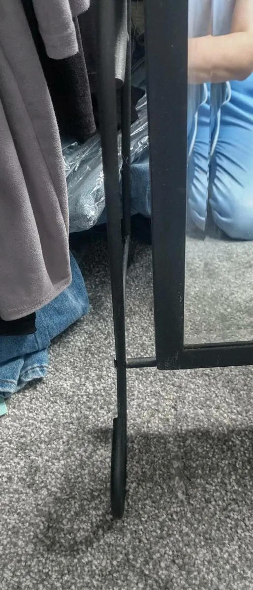 Iron cast free standing mirror black - Image 2