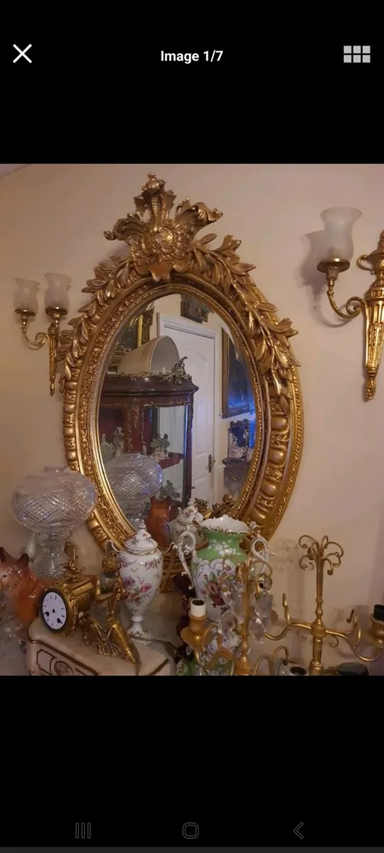 Large gilt Vintage mirror