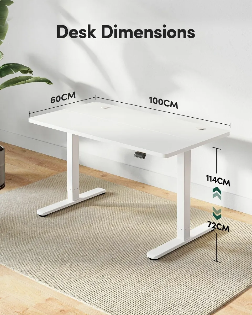 Electric Standing Desk 100 X 60 cm Heigh Adjustabl - Image 2