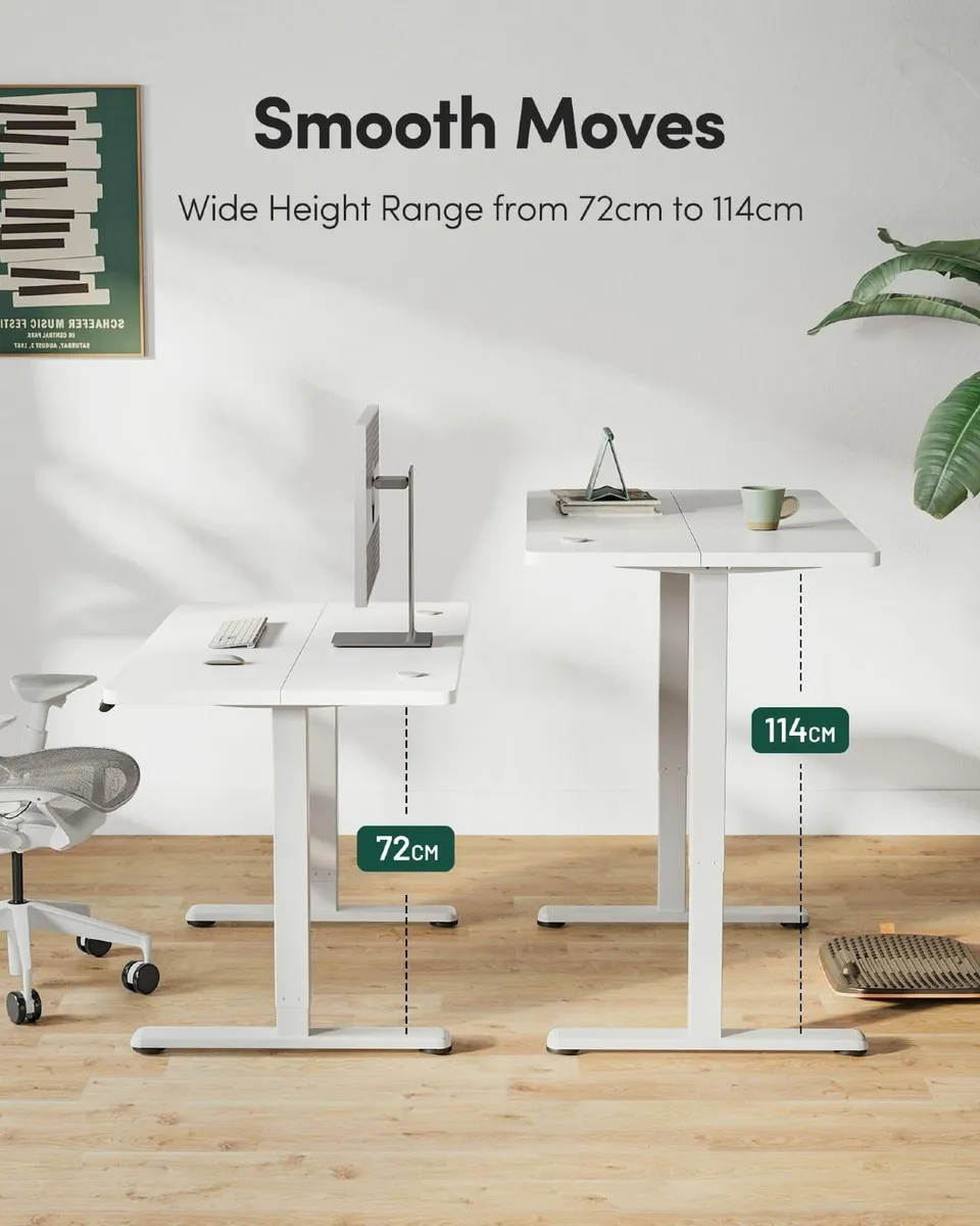 Electric Standing Desk 100 X 60 cm Heigh Adjustabl - Image 3