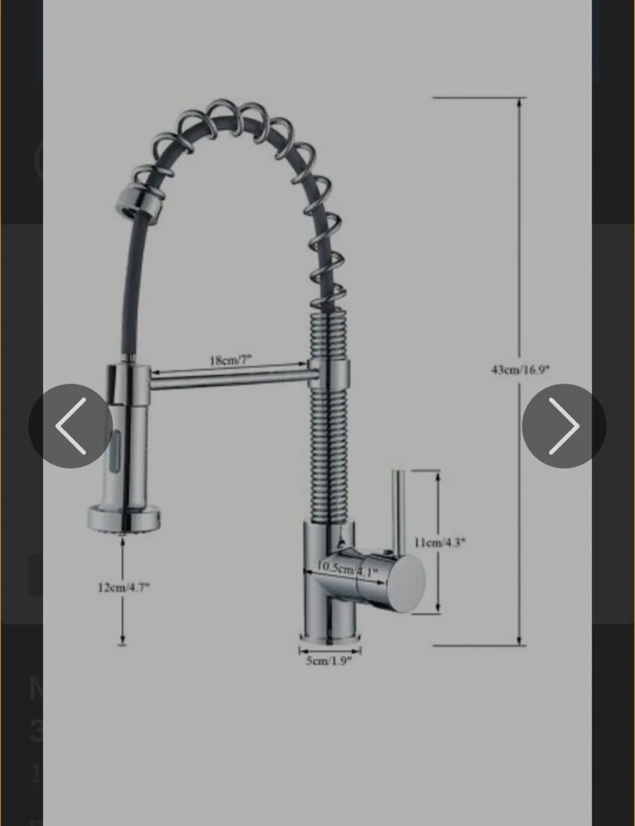Kitchen Mixer tap swivel dual spray spout - Image 3