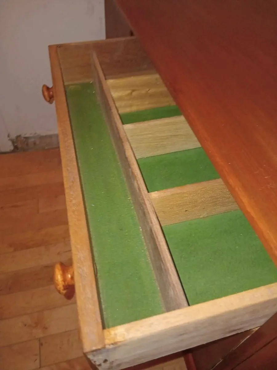 mid century teak short sideboard restored - Image 3