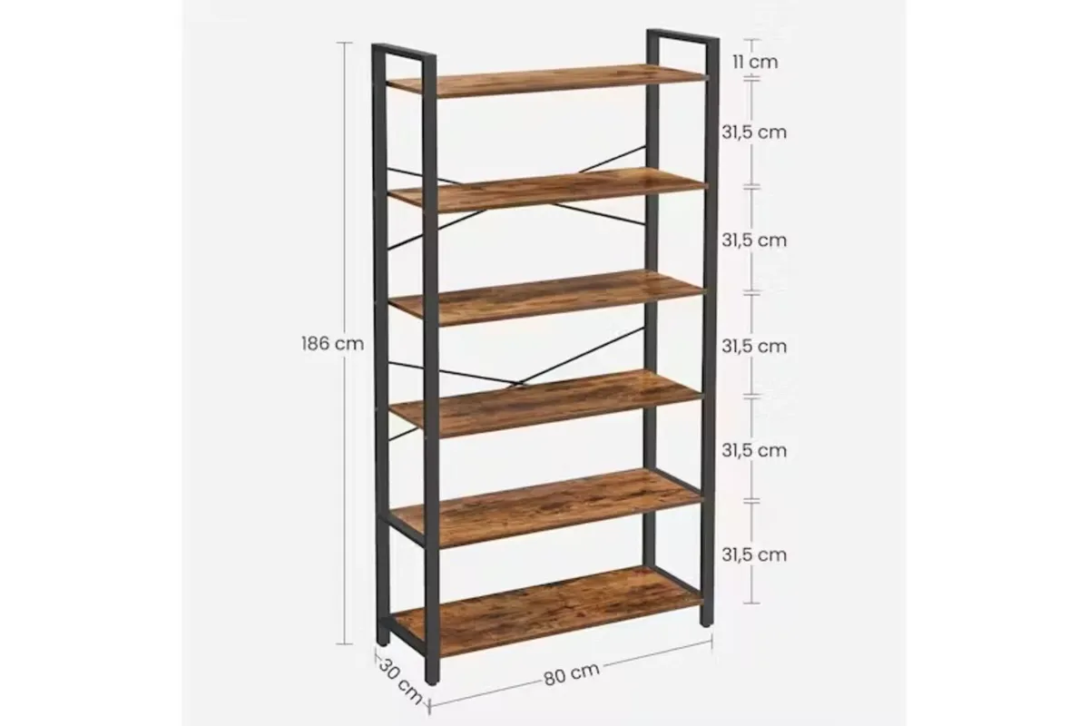 VASAGLE 6-Tier Bookshelf, Bookcase, Shelving Uni - Image 2