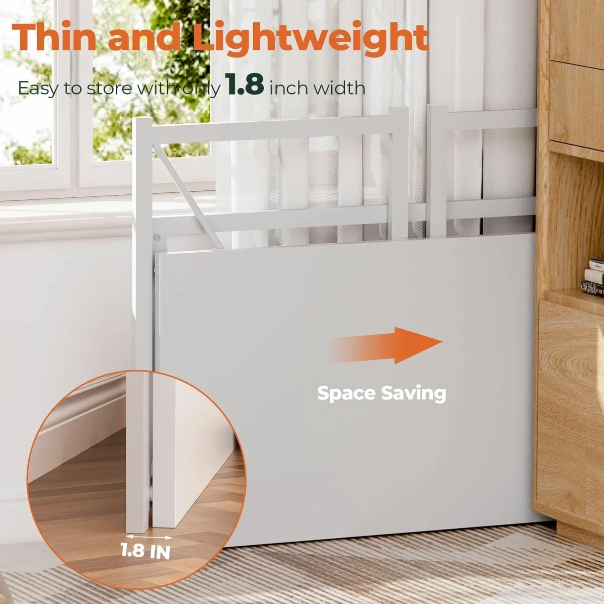 Small Folding Desk 80 cm Foldable Desks with - Image 4