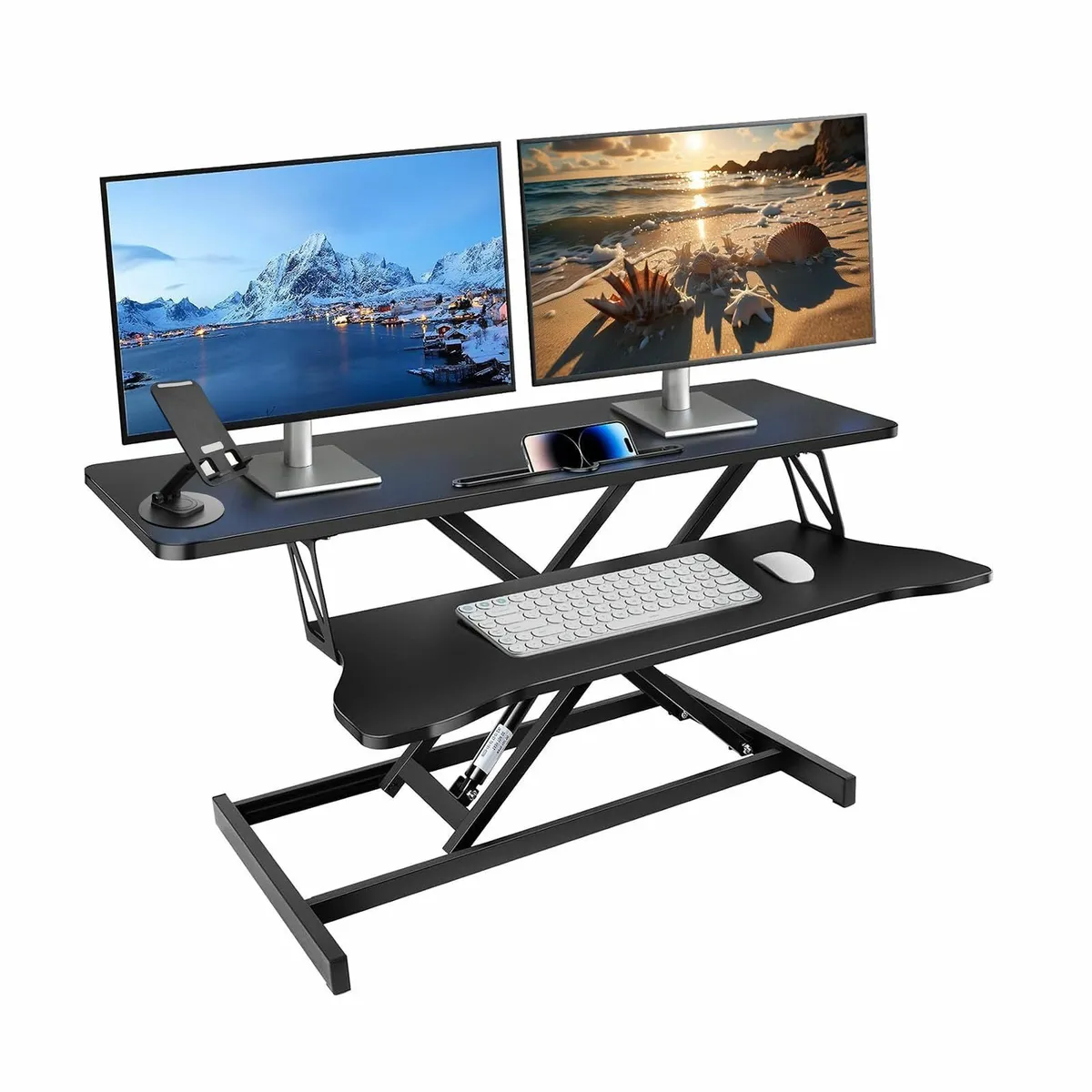 Standing Desk Converter 32 Height Adjustable Sit - Image 1