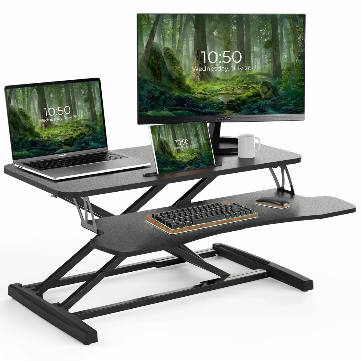 32 inch Standing Desk Converter Height Adjustable - Image 1