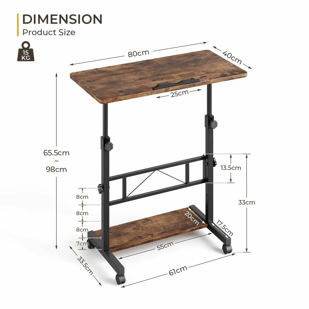Height Adjustable Standing Desk Tiltable Top - Image 2