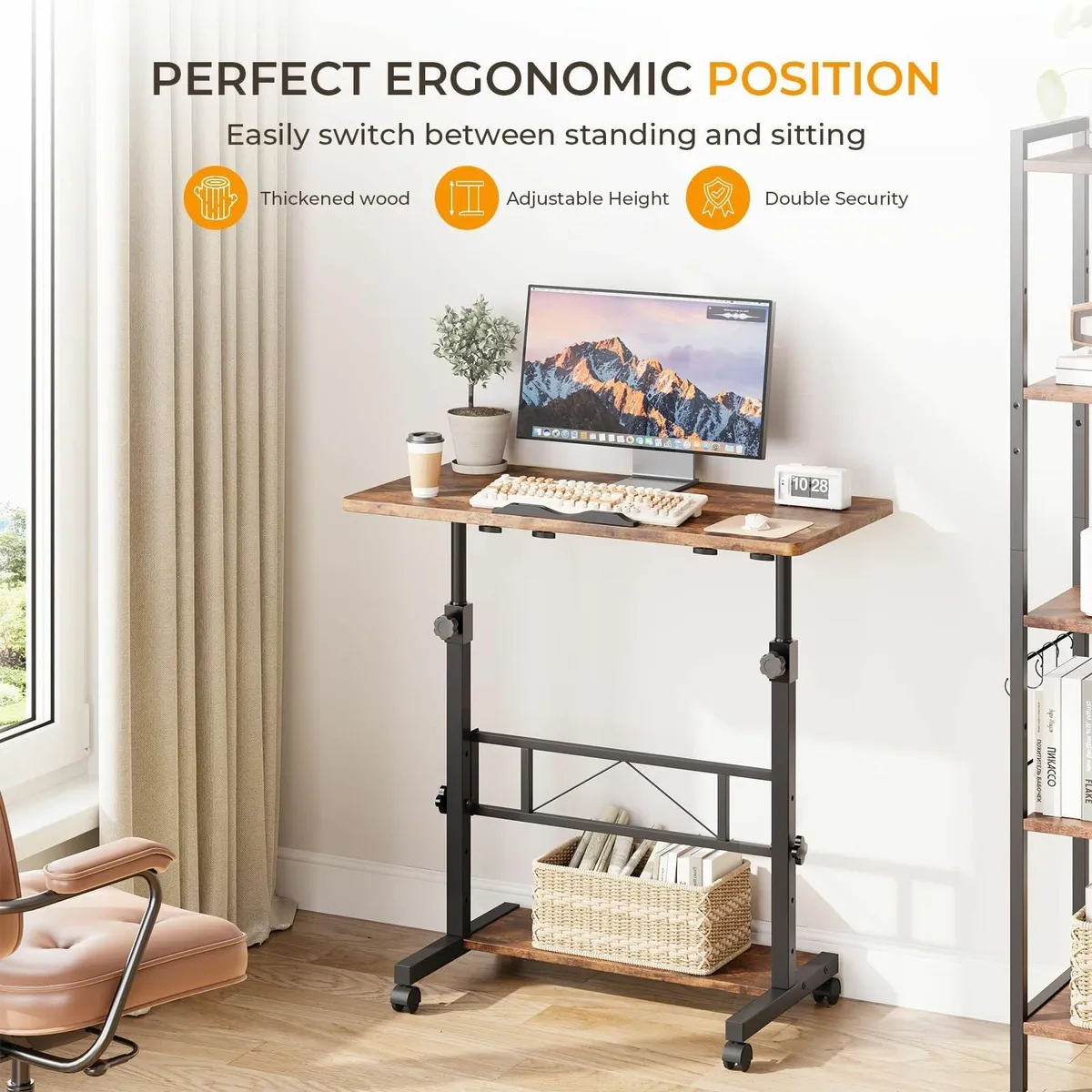 Height Adjustable Standing Desk Tiltable Top - Image 3