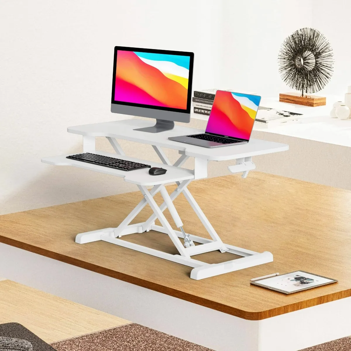 Standing Desk Converter 36 Height Adjustable Sit - Image 2