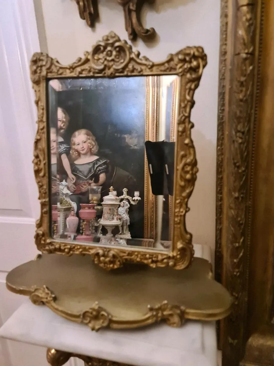 Antique victorian dressing table mirror POSTAGE AV - Image 1