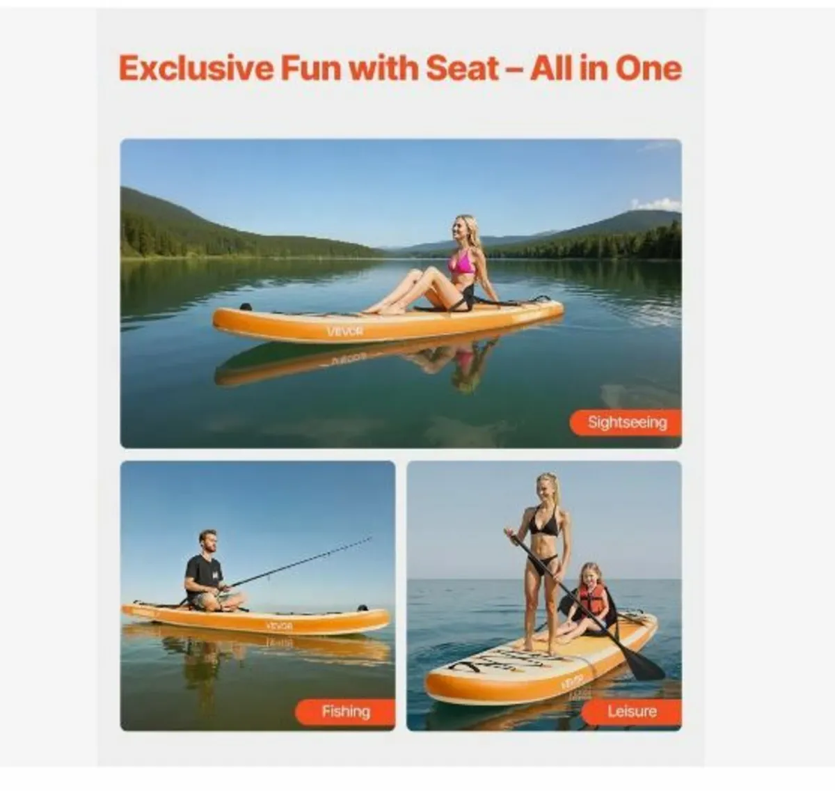 Inflatable Paddle Board with Seat - Image 2