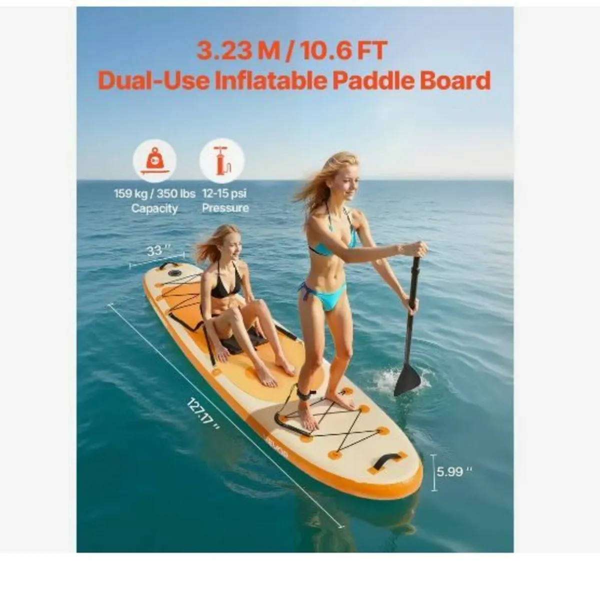 Inflatable Paddle Board with Seat - Image 3