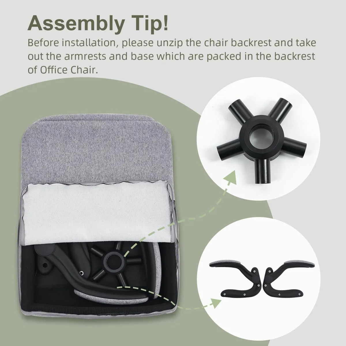 Ergonomic Office Chair Computer Executive with - Image 3