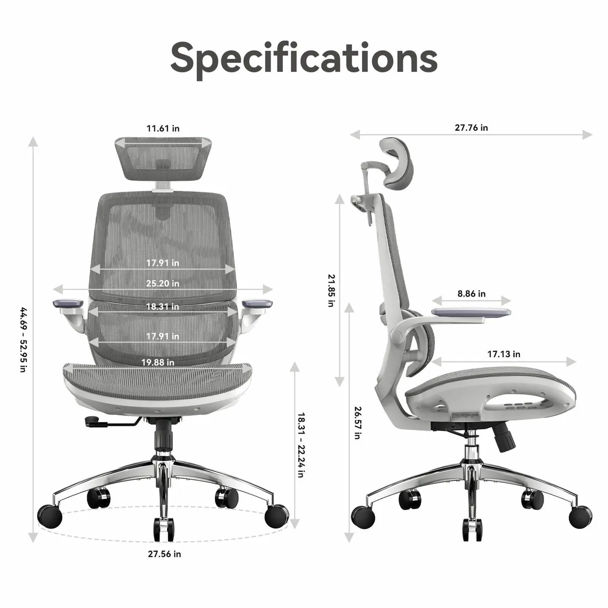 M59AS Ergonomic Office Chair Desk with 3D - Image 3