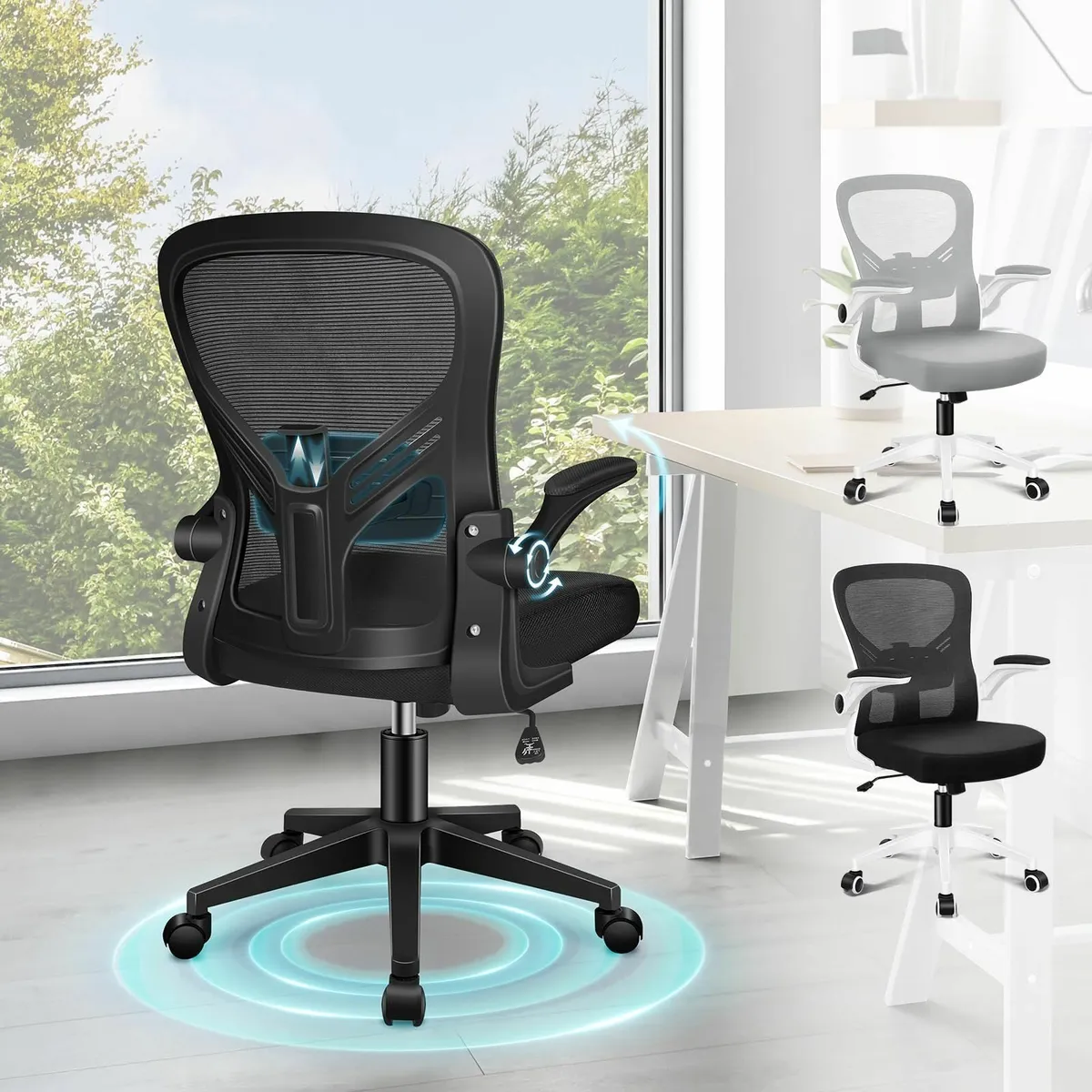 Mesh Office Chair with Adjustable Lumbar Support - Image 1
